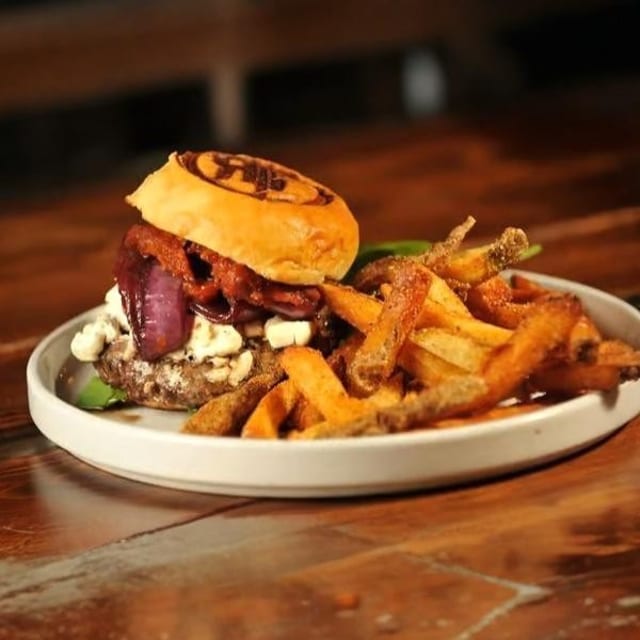 Drunken Goat Burger.
