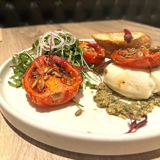 Roasted Tomatoes Burrata Salad
